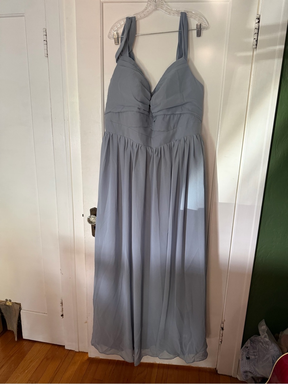 Light Blue Bridesmaid Chiffon Maxi Dress size 24